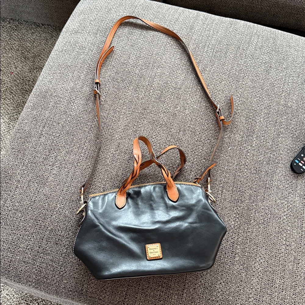 Dooney & Bourke Black and Brown Leather Tote - Picture 2 of 6